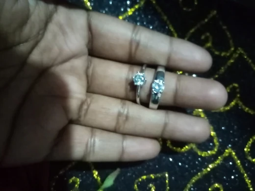 Silver Plated Heart Lovers Couple Adjustable Rings photo review