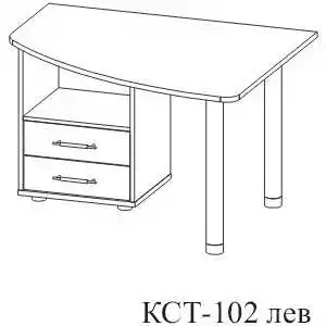 Стол компьютерный СОКОЛ КСТ-102 венге левый