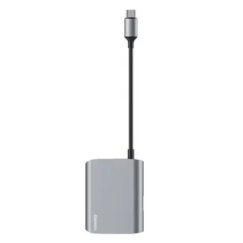 

Hub adapter baseus enjoyment Series Type-C to HDMI + USB3.0 Hub adapter Gray