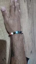 Pulsera de cuentas estilo tibetano para hombre, brazalete de abalorios, piedra de luna, diseño lava, buda, budista, chacras