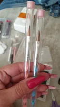 BNG-pincel de nailon para manicura, mango acrílico cepillo, herramientas de arte de uñas, pincel para esmalte de uñas, pintura, dibujo, pluma de Arte de uñas #8 #6
