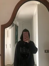 Dulzura-Sudadera de manga larga con estampado de anillo de imitación letra para mujer, ropa informal holgada de gran tamaño con cremallera, otoño e invierno, 2020