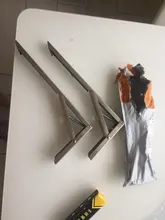 Soportes plegables de acero inoxidable de alta resistencia para mesa, estante plegable para trabajo, ahorro de espacio, bricolaje, 2 uds.