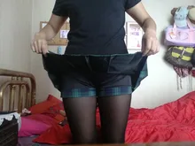 Plaid Skirt Pleated Harajuku School-Girl High-Waist Korean Plus-Size Women Zipper Sexy