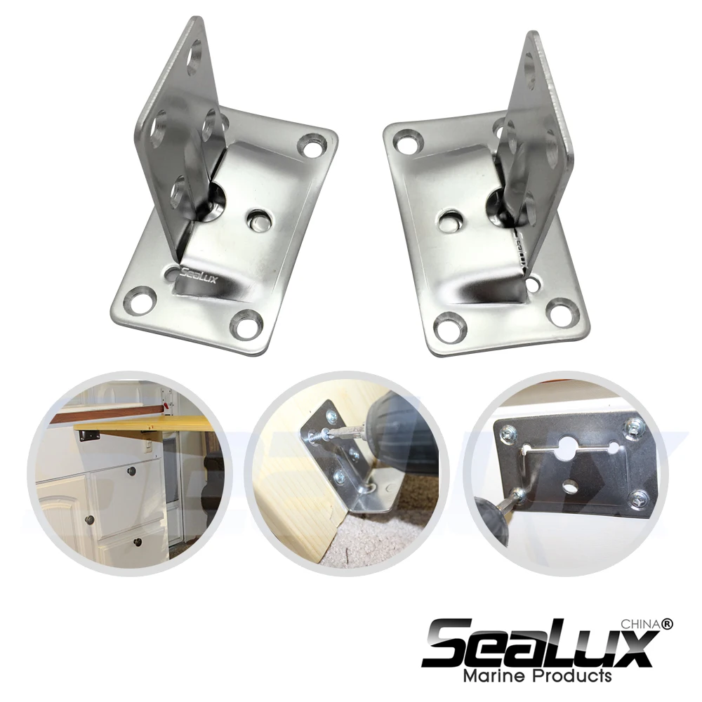 Sealux Marine Grade Stainless Steel 304 Table Bracket set Removable Multiple usage for House Boat Marine Accessories Hardware