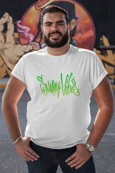 

Angemiel Wear Summer Vibes White Men 'S Cotton Big Size T-Shirt