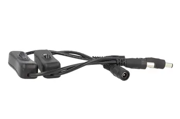 

2 PCs switch ON OFF black color with DC female plug connector socket JACK and plug male 5,5mm x 2,1mm