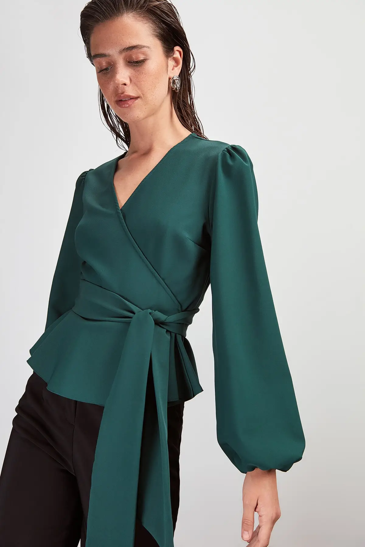 Trendyol двойной воротник до груди блузка TWOAW20BZ1089