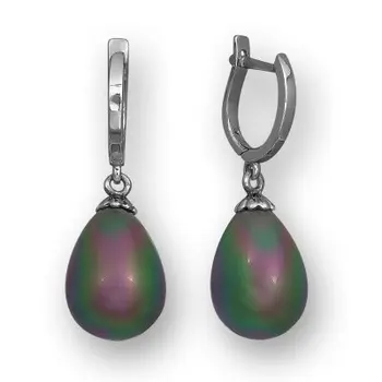 

Earrings made of silver with zoizite and Majorka