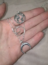 Colgante Retro de Luna y mapa del mundo para mujer, collar de oro Colodr multicapa, accesorios de joyería para fiesta