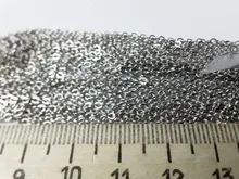 5 metros 1,5, 2,0, 2,5mm Oval cadenas para fabricación de joyería DIY suministros de pulsera de collar de cadena de resultados