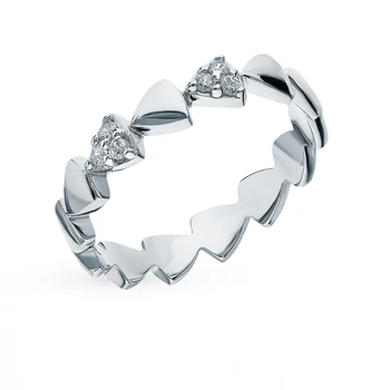 

Silver ring with cubic zirconia sunlight sample 925