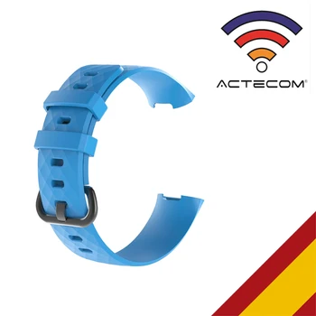 

ACTECOM Correa de Reloj para Fitbit Charge 3 Azul Pulsera Silicona Soft Calidad Pulseras de reemplazo de muñeca Fitbit Charge 3