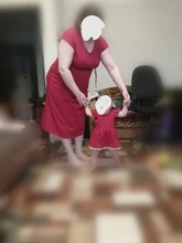 PatPat-Conjuntos de Serie Blanca y rojos a juego para Familia, mosaico, novedad de 2021, vestidos con cuello en V, camisetas, peleles