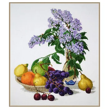 

883 set of embroidery 'oven' 'Lilac and fructy', 32*37 cm