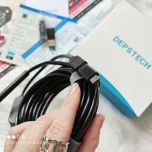 DEPSTECH Micro USB del endoscopio 1MP 5MP/5,5/8,5mm Cámara de Inspección de Tuberías IP67 impermeable boroscopio tipo C para Android PC MacBook