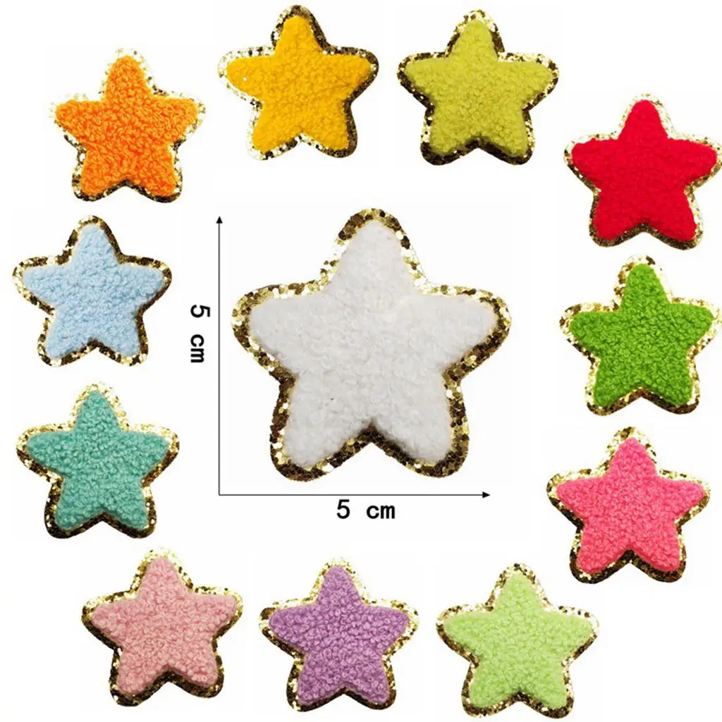 2022 New 3D Colorful Castle Bow Chenille Embroidered Patches Iron on Embroidery Sewing On Badges Children kids Clothing Stickers 