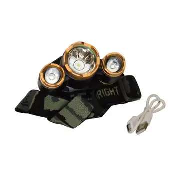 

Led zb029 headlamp fishing head light 3-mode zoom head lamp with 2 batteries.