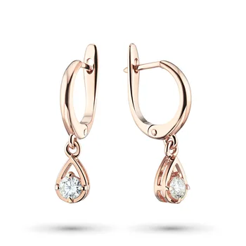

Earrings made of red gold with diamond e0201sg01132700
