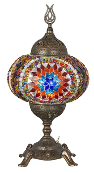 

Battery Operated Turkish Moroccan Mosaic Colorful Table Bedside Lamp