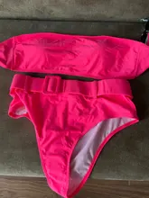 Cintura alta Bikini 2021 negro Sexy traje de baño mujeres traje de baño de la pierna conjunto de Bikinis Bandeau natación para baño traje de baño trajes de baño