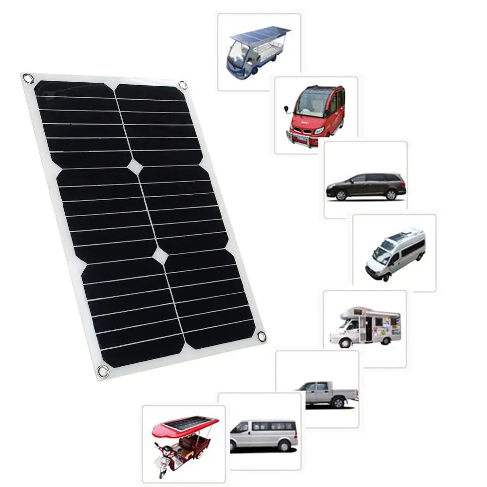 IP65 Панели солнечные быстро Зарядное устройство автомобиля Батарея зарядки 420*280 мм 18/12/5V 30 Вт Dual USB чрезвычайных Питание