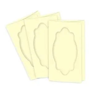 

Set of triple cards with oval shaped window 3 PCs art. CARD3 (100 sunny sand)