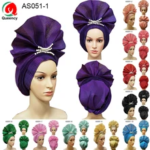 AS051 дизайн королевы и красивая Нигерия ASO OKE головной убор ручной работы авто геле с бисером для женщин для танцев вечерние и свадебные DHL