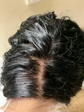 Pelucas de encaje Frontal de onda de encaje profundo para mujer, pelucas de cabello humano peruano con cierre de encaje 4x4, rizado profundo, prearrancado