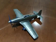 Scene Toy Assemble-Model Airplane Aircraft-Collections Fighter Mustang P-51 1/48 Sandpan