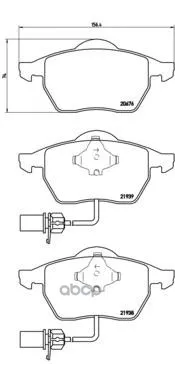 Колодки Тормозные Audi A4/A6/Volkswagen Passat 97 Передние Brembo P85037 Brembo арт. P85037