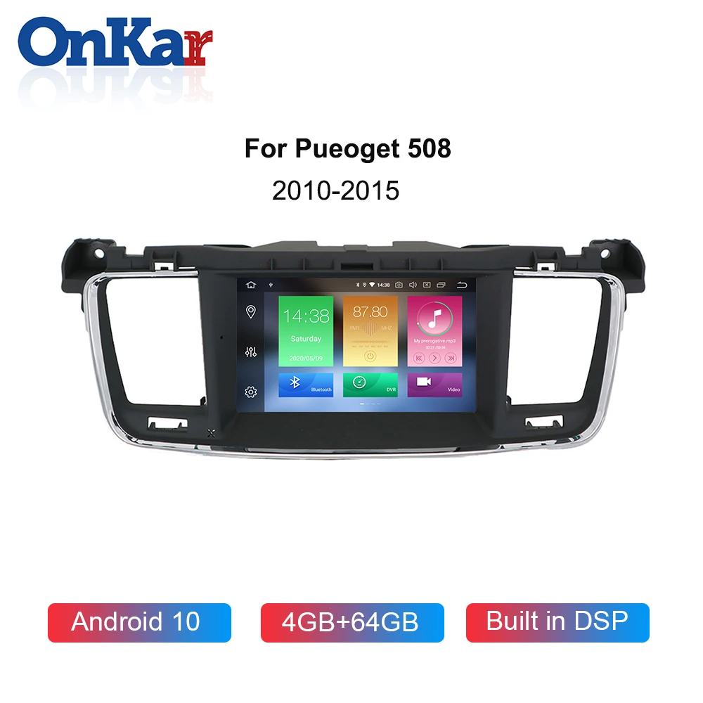 Автомобильный мультимедийный видеоплеер ONKAR 1 din Android GPS радио для Peugeot 508 2010 2015 10 4