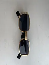 Gafas de sol rectangulares para hombre y mujer, lentes de sol rectangulares de lujo, cuadradas, de Metal Vintage, UV400, 1 Uds., 2020