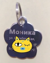 Collar-Accessories Engraved Paw-Name-Tags Puppy Dog-Id-Tag Custom Personalized Pet-Dog