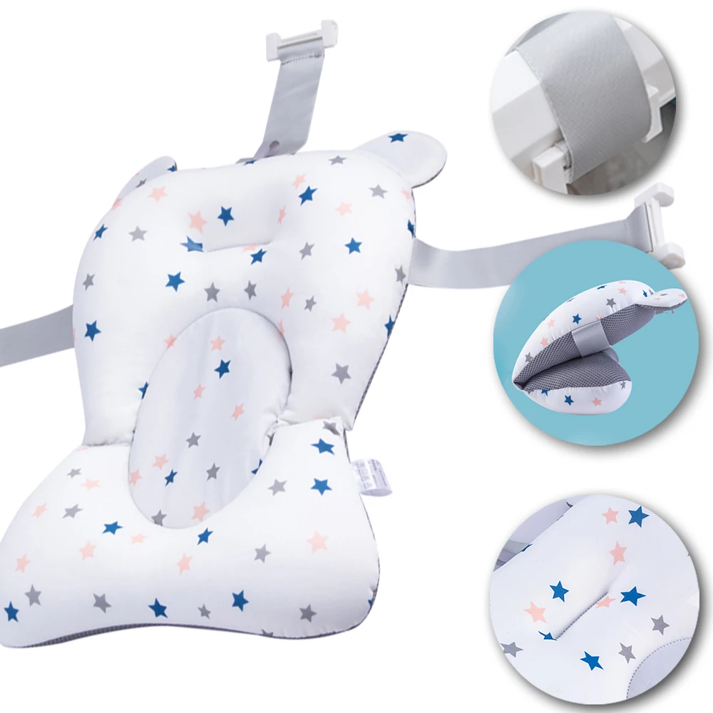 Baby Bath Seat Support Mat Foldable Tub Pad Chair Newborn Anti-Slip Soft baby bath seat,baby bath support pad,baby bath tool,baby bath tub