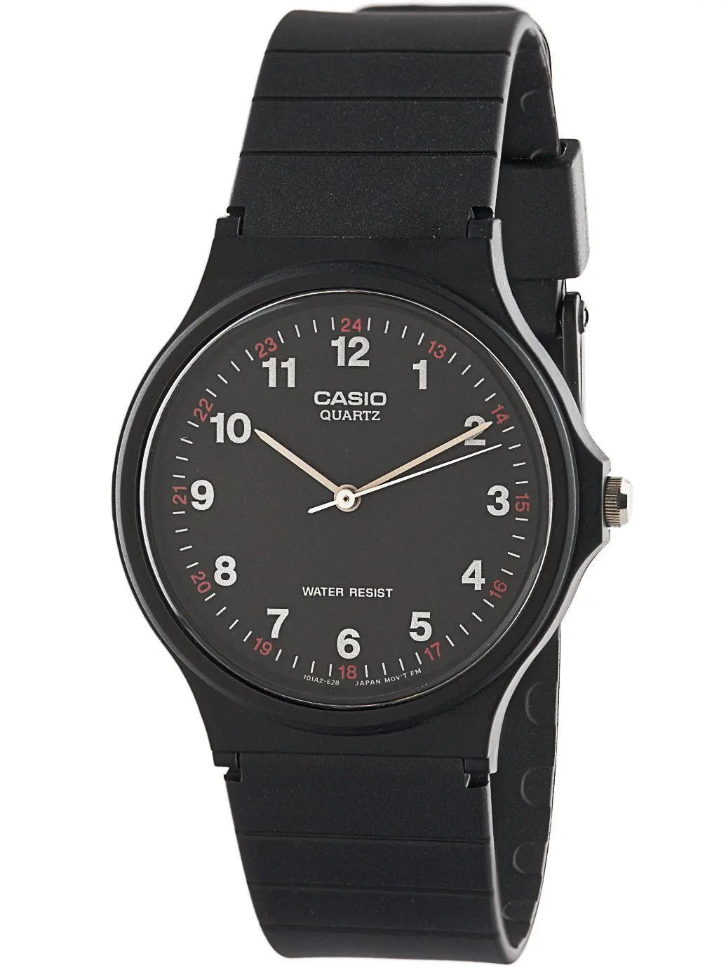 Оригинальные часы Casio MQ-24-1B из смолы черные унисекс винтажные MQ-24-1BLD | Наручные