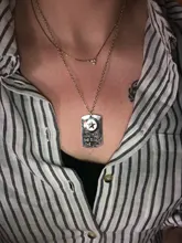 Estoy contigo hasta el final de la línea Etiqueta de perro pentagrama Collar COLGANTE de la joyería para hombres y mujeres encanto Collar de cadena larga accesorio