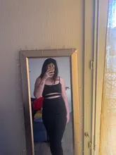 Kliou-top corto con apertura para mujer, top sin tirantes de color liso, cintura alta elástica, ajustado largo, conjunto de dos piezas, moda femenina