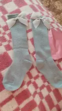 Calcetines antideslizantes de princesa para bebé y niña, medias de lazo de Navidad hasta la rodilla, para primavera y verano