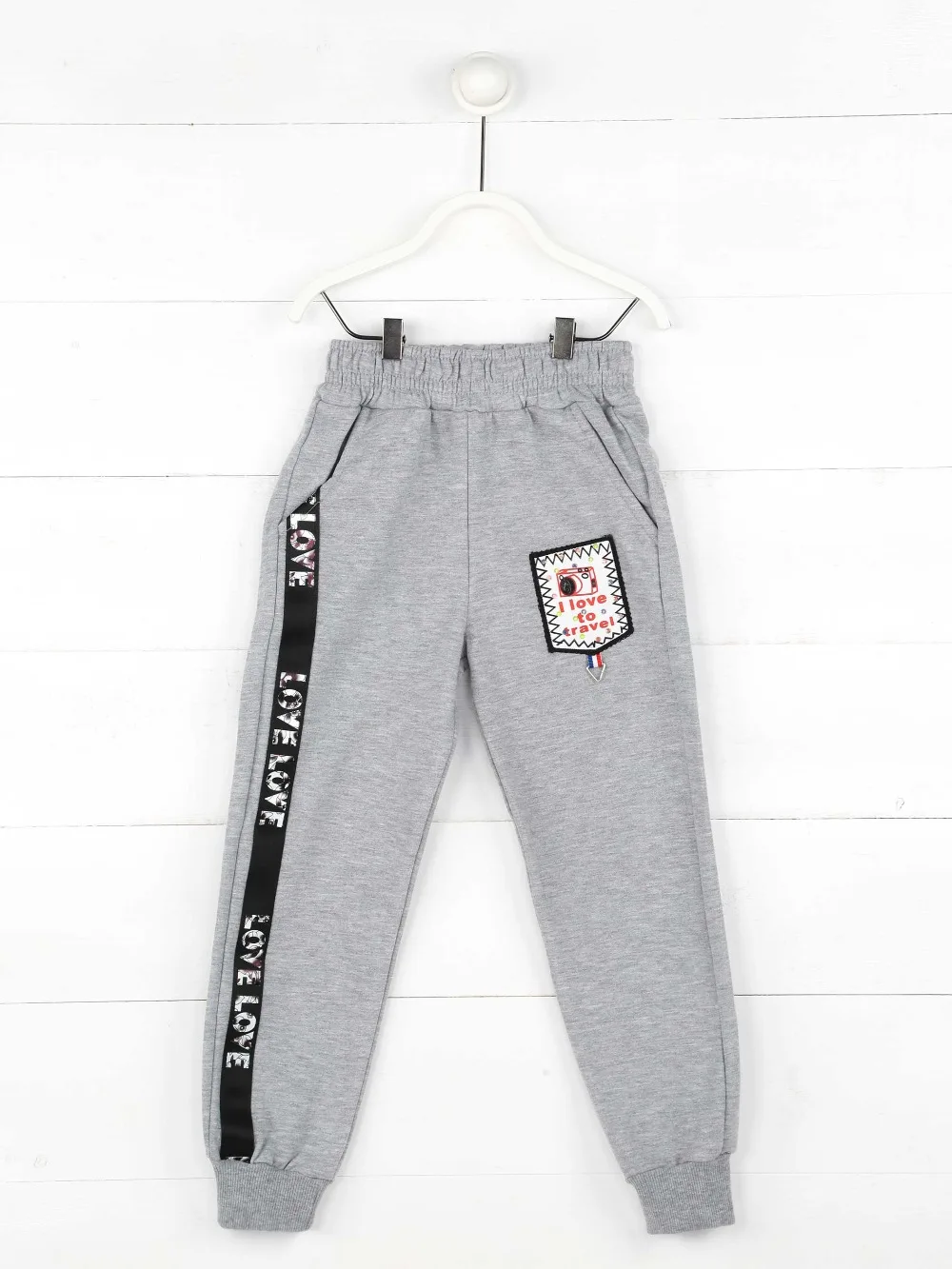 019-1543-011 Gri Mevsimlik Kız Çocuk Eşofman Altı (1)