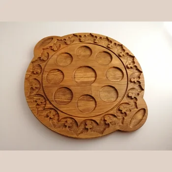 

PnpnWood Eight Cup Wooden Tea Tray, Natural Wood, Polished, Waterproof, Innovative, Modern, Guest, Community, Service, Practical