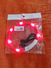 PanDaDa-Collar Led luminoso para perro, con Usb, para noche, recargable, intermitente de seguridad, brillante