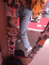 Pantalones vaqueros de cintura alta para mujer, ropa vaquera de pierna ancha, Jeans azules, calidad Vintage, Pantalones rectos de moda, además de terciopelo grueso, 2020