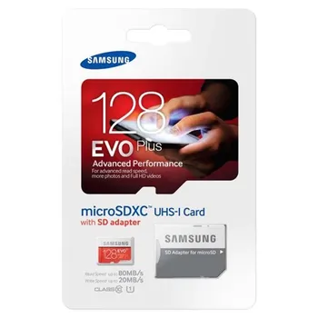 

Micro SD card + SD adapter EVO Plus 128 GB SDHC uhs-1 80 MB/s - blister