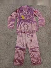 Pijamas de manga larga para niñas, otoño e invierno, conjunto de seda, chándal, 2019