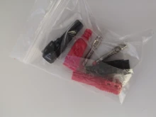 Insulation-Wire Connector Banana-Plug Multimeter-Test Right-Angle Solder-Type Male Red/black