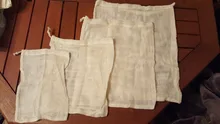 Bolsas de productos de algodón orgánico reutilizables bolsas de malla de algodón bolsa de almacenamiento para la compra Biodegradable ecológica para frutas, verduras, Juguetes