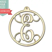 10 букв Орнамент Дерево вырезанный-размер на заказ-лазерная резка Деревянные Художественные товары для рукоделия Настенный декор дерево праздничный подарок DCS0351