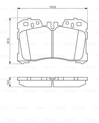 Колодки тормозные LEXUS LS460-600 06- передние BOSCH 0 986 494 4