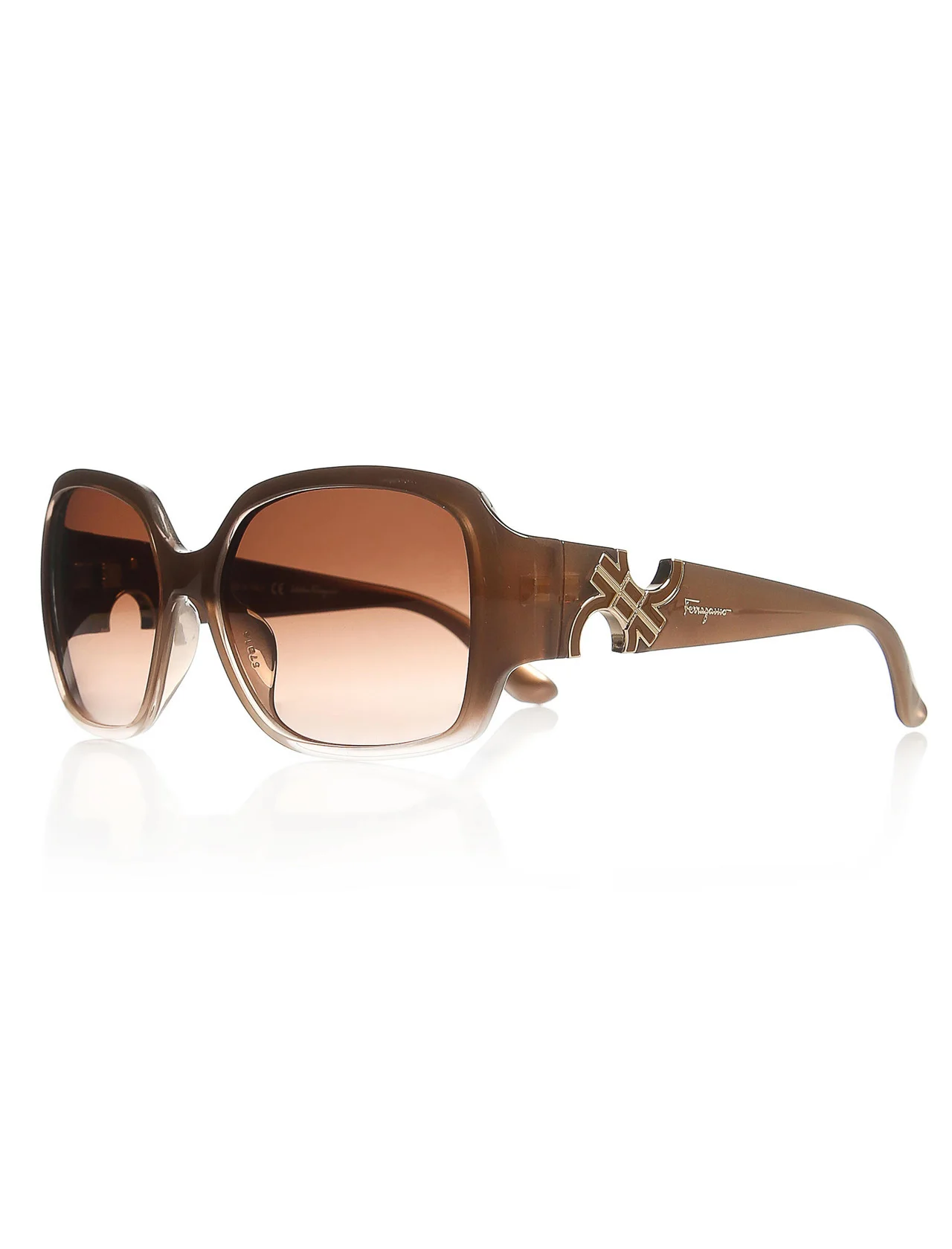 

Women's sunglasses sf 642s 267 bone Brown organic square square 56-18-135 salvatore ferragamo